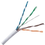PSI DATA PSI-5ECMR-WH WHITE CAT5E 24AWG 8 CONDUCTOR (4 PAIR) SOLID UNSHIELDED CABLE, RISER RATED CMR/FT4 (305M/BOX)