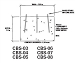 DELHI CONCRETE BASE STUBS FOR DMX-08 CBS8                   FOR TOWERS MANUFACTURED AFTER 2007