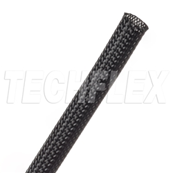 TECHFLEX CCP0.38 CLEAN CUT 3/8" BLACK FRAY-RESISTANT        EXPANDABLE PET BRAIDED SLEEVING (152M = FULL ROLL)