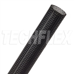 TECHFLEX CCP0.75 CLEAN CUT 3/4" BLACK FRAY-RESISTANT        EXPANDABLE PET BRAIDED SLEEVING (76M = FULL ROLL)
