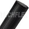TECHFLEX CCP2.00 CLEAN CUT 2" BLACK FRAY-RESISTANT EXPANDABLE PET BRAIDED SLEEVING, 200 FOOT ROLL
