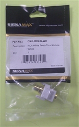 SIGNAMAX CMK-RCAW-WH WHITE RCA FEED-THRU KEYSTONE MODULE    (FEMALE TO FEMALE)