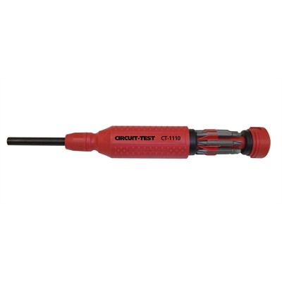 CIRCUIT TEST CT-1110 15-IN-1 MULTI-BIT SECURITY SCREWDRIVER, TAMPERPROOF VERSION #2: TRIWING, TORQ-SET, TORX-PLUS