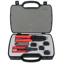 CIRCUIT TEST CTK-3001 RATCHET CRIMP TOOL KIT, INCLUDES      CABLE CUTTER, ROTARY COAXIAL STRIPPER & 5 DIE