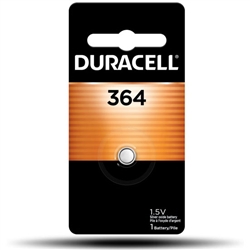 DURACELL D364 1.5V SILVER OXIDE WATCH BATTERY (SR60, SR621SW, V364, KS364, RW320, 354-1W, 280-34, SB-AG EQUIVALENT)