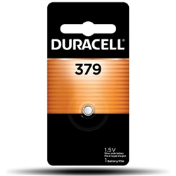 DURACELL D379B 1.5V SILVER OXIDE WATCH BATTERY (SR63,       SR521W EQUIVALENT)