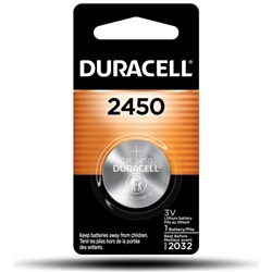 DURACELL DL2450-1 3V LITHIUM BUTTON CELL BATTERY (CR2450,   ECR2450 EQUIVALENT)