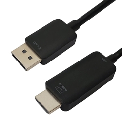 PHANTOM CABLES DP-HD100-06 DISPLAY PORT 1.2 MALE TO HDMI    MALE CABLE, 4K@60HZ, HDR, CEC, HDCP2.2, 32AWG BLACK, 6FT