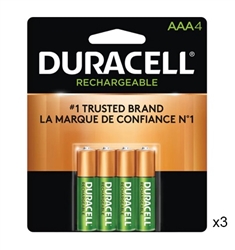 DURACELL DX2400R4 NMH "AAA" PRECHARGED BATTERIES 900MA       4-PACK (DX2400B4N)