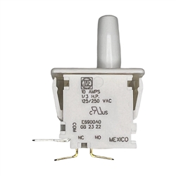 ZF ELECTRONICS E6900A0 INTERLOCK SWITCH WITH PIN PLUNGER,   SPDT NO/NC, 10A @ 125VAC/250VAC, QC TERMINALS, MICRO SWITCH