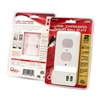 QUEST EPD-3028 WALL PLATE WITH DUAL USB 2.1A CHARGING, WHITE