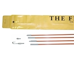 BES FIB230 FIBERFISH II WIRE PULLING KIT, 4 X 3' ORANGE     RODS, 3/16" DIAMETER, 12 FEET TOTAL, WITH ACCESSORIES & CASE