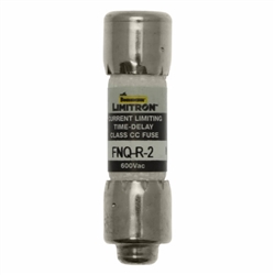 BUSS FNQ-R-2 FUSE 2 AMP 600VAC SLOW BLOW CLASS CC           REJECTION-TYPE FIBER-TUBE (13/32" X 1-1/2") 2A 2AMP