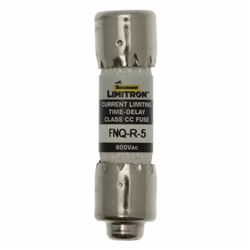 BUSS FNQ-R-5 FUSE 5 AMP 600VAC SLOW BLOW CLASS CC           REJECTION-TYPE FIBER-TUBE (13/32" X 1-1/2") 5A 5AMP