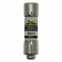 BUSS FNQ-R-6 FUSE 6 AMP 600VAC SLOW BLOW CLASS CC           REJECTION-TYPE FIBER-TUBE (13/32" X 1-1/2") 6A 6AMP