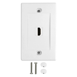 HDMIWP 1-PORT HDMI FEED-THRU WALL PLATE, WHITE