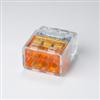 HELLERMANN TYTON HECP3 HELACON PLUS MINI 3 PORT PUSH-IN     WIRE CONNECTOR, 12-22AWG SOLID & 14-22AWG STRANDED, ORANGE