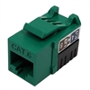 JK-C6P1-GN RJ45 CAT6 SLIM PROFILE KEYSTONE JACK,            110 PUNCH-DOWN, GREEN