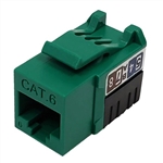 JK-C6P1-GN RJ45 CAT6 SLIM PROFILE KEYSTONE JACK,            110 PUNCH-DOWN, GREEN