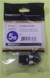 SIGNAMAX KJ458MT-C5E-BK CAT5E MT-SERIES HD KEYSTONE JACK,   BLACK