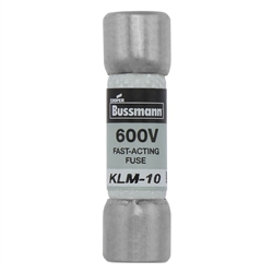 BUSS KLM-10 FUSE 10 AMP 600VAC/VDC FAST BLOW MELAMINE TUBE  (13/32" X 1-1/2") 10A 10AMP