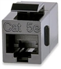 SIGNAMAX KRJ45/5S CAT5E PANEL MOUNT FEED-THRU COUPLER,      KEYSTONE STYLE, BLACK (RJ45 FEMALE TO RJ45 FEMALE)