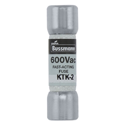 BUSS KTK-2 FUSE 2 AMP 600VAC FAST BLOW MELAMINE TUBE        (13/32" X 1-1/2") 2A 2AMP