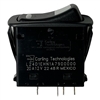 CARLING L24D1EHN1-A7900 LIGHTED ROCKER SWITCH DPDT ON-ON,   20A @ 12VDC, AMBER/GREEN LED, QC TERMINALS *MAX 12VDC*