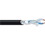CANARE L2T2SBLK 2 CONDUCTOR 23AWG MICROPHONE CABLE,         BRAIDED COPPER SHIELD , (100M = FULL ROLL)