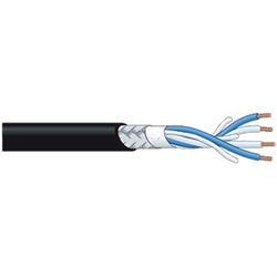 CANARE BLUE MICROPHONE CABLE STAR QUAD 24AWG 4 CONDUCTOR +  SHIELDING L4E6SBLU (100M = FULL ROLL)