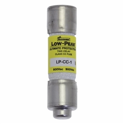 BUSSMANN LP-CC-1 FUSE 1 AMP 600VAC/300VDC CLASS CC LOW PEAK TIME-DELAY (0.41" X 1-1/2") 1A 1AMP