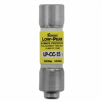 BUSSMANN LP-CC-15 FUSE 15 AMP 600VAC/150VDC CLASS CC LOW    PEAK TIME-DELAY (0.41" X 1-1/2") 15A 15AMP