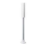 PATLITE LR4-M2PJNW 40MM SIGNAL TOWER BASE UNIT, 100-240V AC, POLE MOUNT WITH CIRCULAR BRACKET AND CABLE, NO FLASHING/BUZZER, OFF-WHITE
