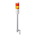 PATLITE LR5-202LJNW-RY 50MM 2-TIER SIGNAL TOWER, 24V DC, POLE MOUNT WITH L BRACKET AND CABLE, NO FLASHING/BUZZER, OFF-WHITE