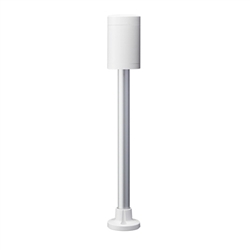 PATLITE LR6-02PJNW 60MM, SIGNAL TOWER BASE UNIT, 24V DC, POLE MOUNT WITH CIRCULAR BRACKET AND CABLE, OFF-WHITE
