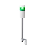 PATLITE LR6-102LJNW-G 60MM 1-TIER SIGNAL TOWER, 24V DC, POLE MOUNT WITH L BRACKET AND CABLE, NO FLASHING/BUZZER, OFF-WHITE