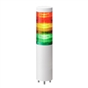 PATLITE LR6-3ILWMNW-RYG IO-LINK SIGNAL TOWER - PRE-ASSEMBLED 60MM 3-TIER SIGNAL TOWER COMPATIBLE WITH IO-LINK. FEATURES OFF-WHITE BODY WITH RED, AMBER, AND GREEN LED MODULES
