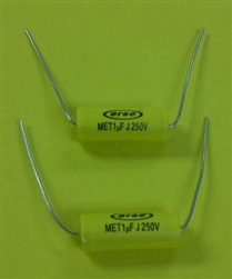 MARSLAND MCC1 METALLIZED POLYESTER AXIAL AUDIO CAPACITOR,   1UF 250V, NON-POLARIZED, NON-INDUCTIVE, MFR# MCC1PE