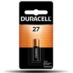 DURACELL MN27BPK 12V ALKALINE BATTERY                       (8LR732, A27 EQUIVALENT)