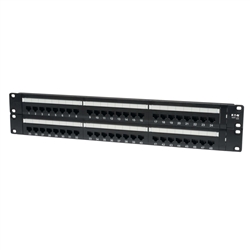 TRIPPLITE N052-048 TRIPP LITE SERIES 48-PORT 2U RACK-MOUNT  CAT5E 110 PATCH PANEL, 568B, RJ45 ETHERNET, TAA