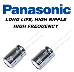 PANASONIC N100UF250VR RADIAL ELECTROLYTIC CAPACITOR 100UF 250V (18MM X 25MM) 5000-10000 HOURS AT 105C MFR# EEU-EB2E101S