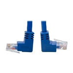 TRIPPLITE N204-001-BL-UD BLUE 1FT UP/DOWN-ANGLE CAT6 GIGABIT MOLDED UTP ETHERNET CABLE (RJ45 UP-ANGLE M TO RJ45 DOWN M)