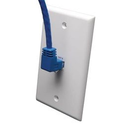 TRIPPLITE N204-005-BL-UP BLUE 5FT UP-ANGLE CAT6 GIGABIT     MOLDED UTP ETHERNET CABLE (RJ45 RIGHT-ANGLE UP M TO RJ45 M)