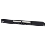 TRIPPLITE N252-012 12 PORT 1U RACKMOUNT CAT6 110 PATCH PANEL 568B RJ45 ETHERNET