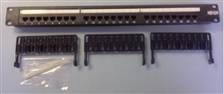 TRIPPLITE N252-024 24 PORT 1U RACKMOUNT CAT6 110 PATCH PANEL 568B RJ45 ETHERNET,LOADED, PUNCHDOWN STYLE