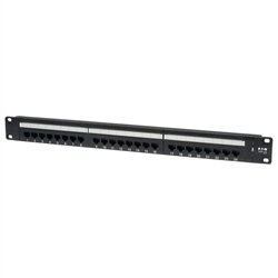 TRIPPLITE N252-024 24 PORT 1U RACKMOUNT CAT6 110 PATCH PANEL 568B RJ45 ETHERNET,LOADED, PUNCHDOWN STYLE