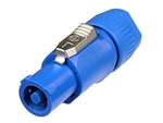 NEUTRIK NAC3FCA 3 POLE BLUE POWERCON LOCKABLE CABLE         CONNECTOR, COLOR CODED FOR "POWER IN": USE PZ1X1-15/16