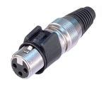 NEUTRIK NC3FX-HD 3 PIN FEMALE XLR CABLE CONNECTOR, HEAVY    DUTY, ALL METAL DESIGN, GOLD CONTACTS