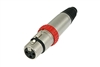 NEUTRIK NC3FX-S 3 PIN FEMALE XLR CABLE CONNECTOR, NICKEL    HOUSING, WITH ON-OFF SWITCH SHORT-CIRCUITING CONTACTS 2+3