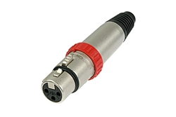 NEUTRIK NC3FX-S 3 PIN FEMALE XLR CABLE CONNECTOR, NICKEL    HOUSING, WITH ON-OFF SWITCH SHORT-CIRCUITING CONTACTS 2+3